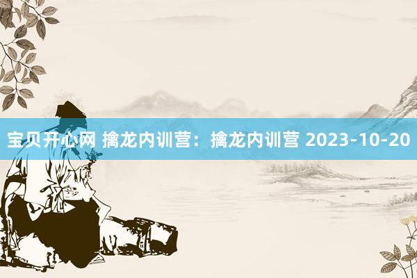 宝贝开心网 擒龙内训营：擒龙内训营 2023-10-20
