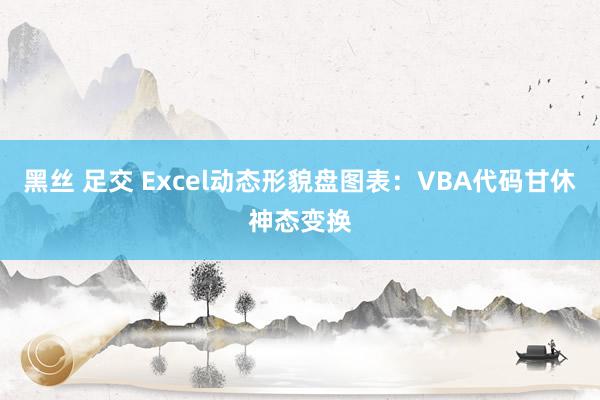 黑丝 足交 Excel动态形貌盘图表：VBA代码甘休神态变换