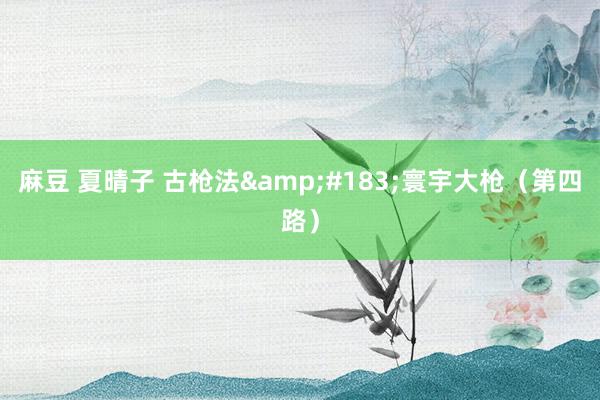 麻豆 夏晴子 古枪法&#183;寰宇大枪（第四路）